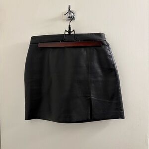 Wilfred Black Patio Mini Skirt with Slit